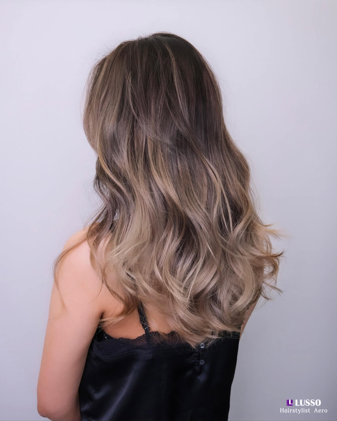 Aero煙燻奶茶色balayage