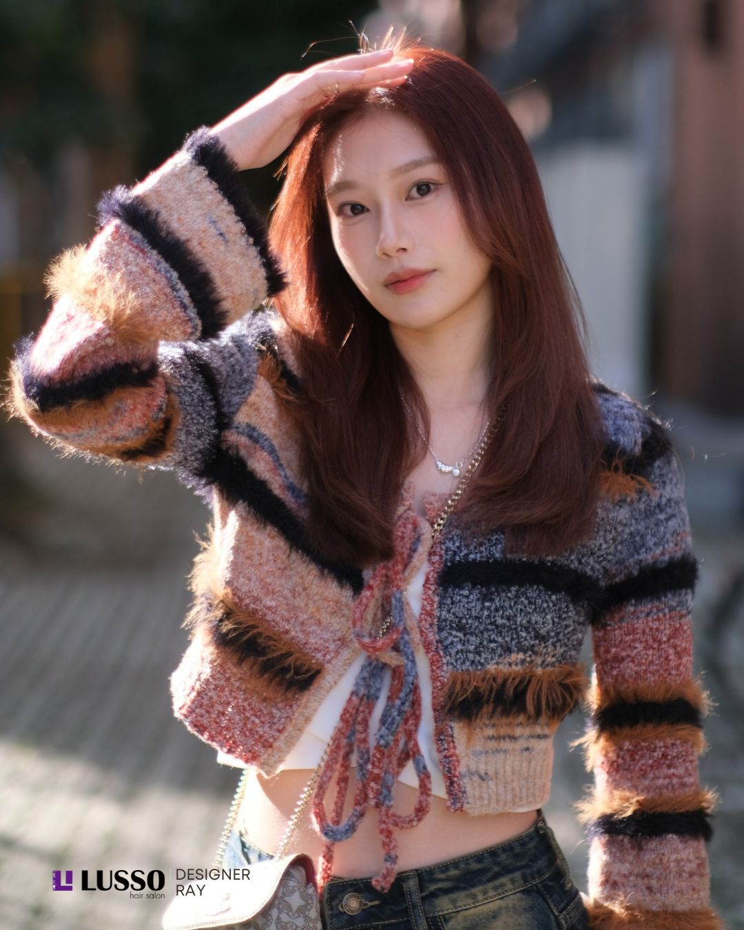 Ray 小紅書同款 染髮 #樹莓紅髮色 韓式鬆軟燙髮