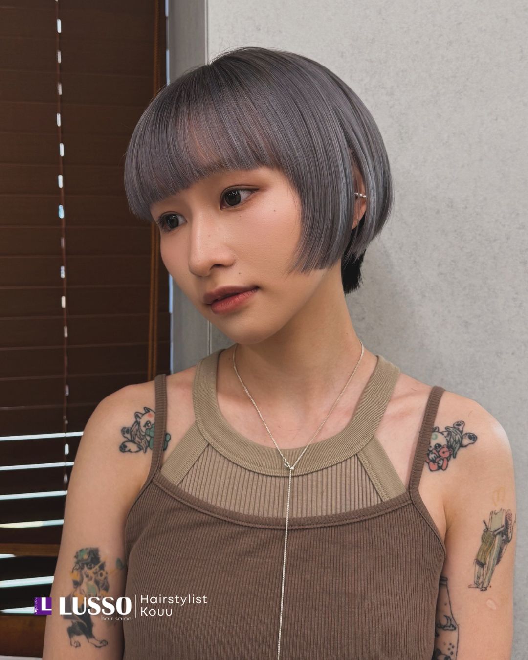 高冷率性短鮑伯 個性女孩必剪 短髮 特殊色染髮設計 
