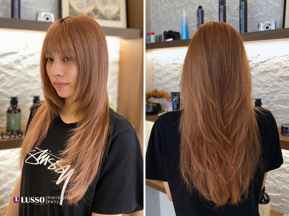 長髮層次剪 齊瀏海 長髮剪髮造型