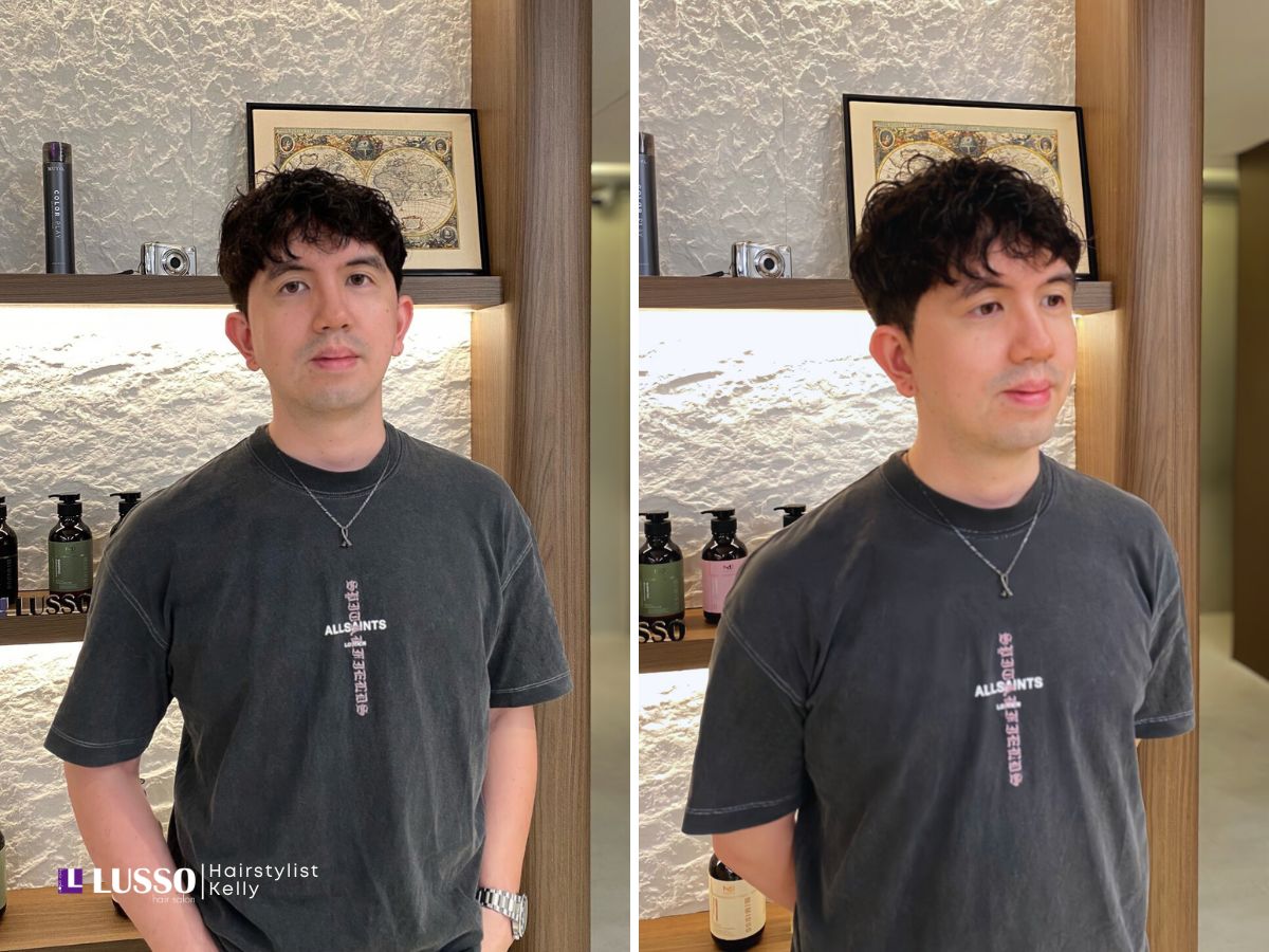 男生燙髮-自然鬆亂的捲度